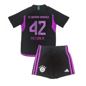 Bayern Munich Jamal Musiala #42 Udebanesæt Børn 2023-24 Kort ærmer (+ korte bukser)
